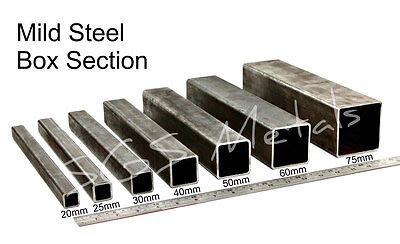 30mm mild steel box section|steel box section sizes chart.